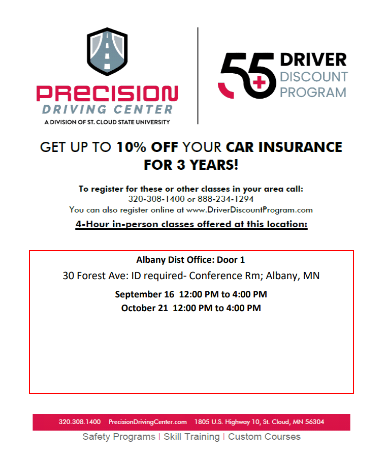 Mature Drivers classes Sep-Oct 25